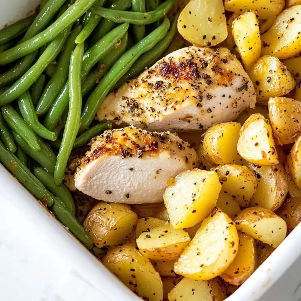 One-Pan Italian Chicken with Potatoes and Green Beans Recipe - Recipe Image