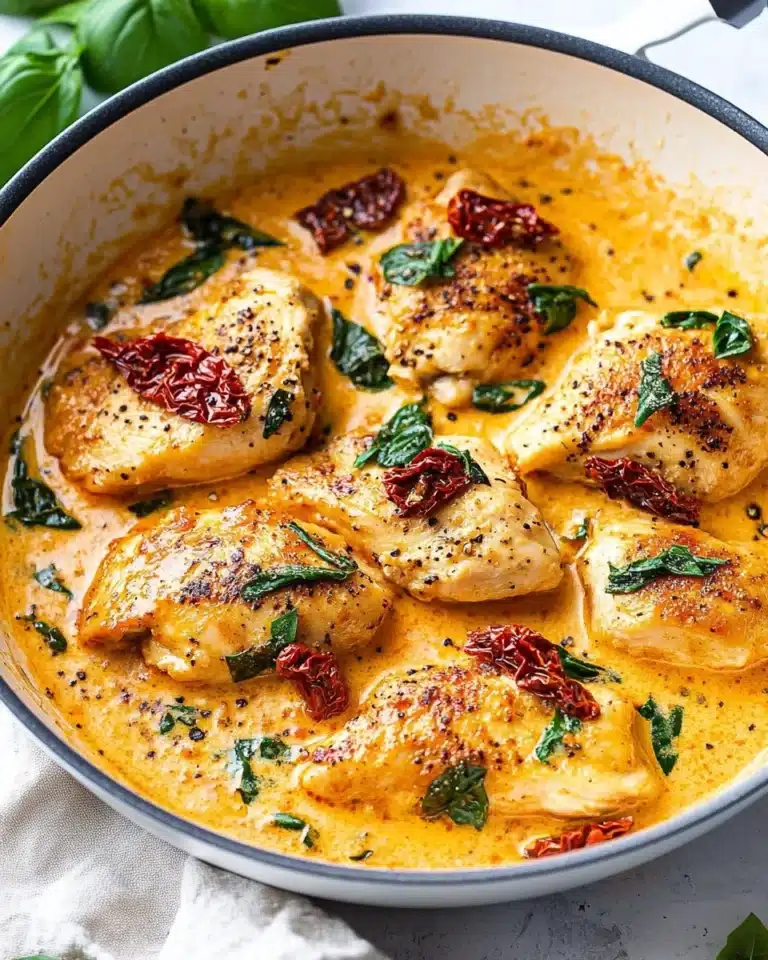 Creamy Chicken with Sun-Dried Tomatoes Recipe