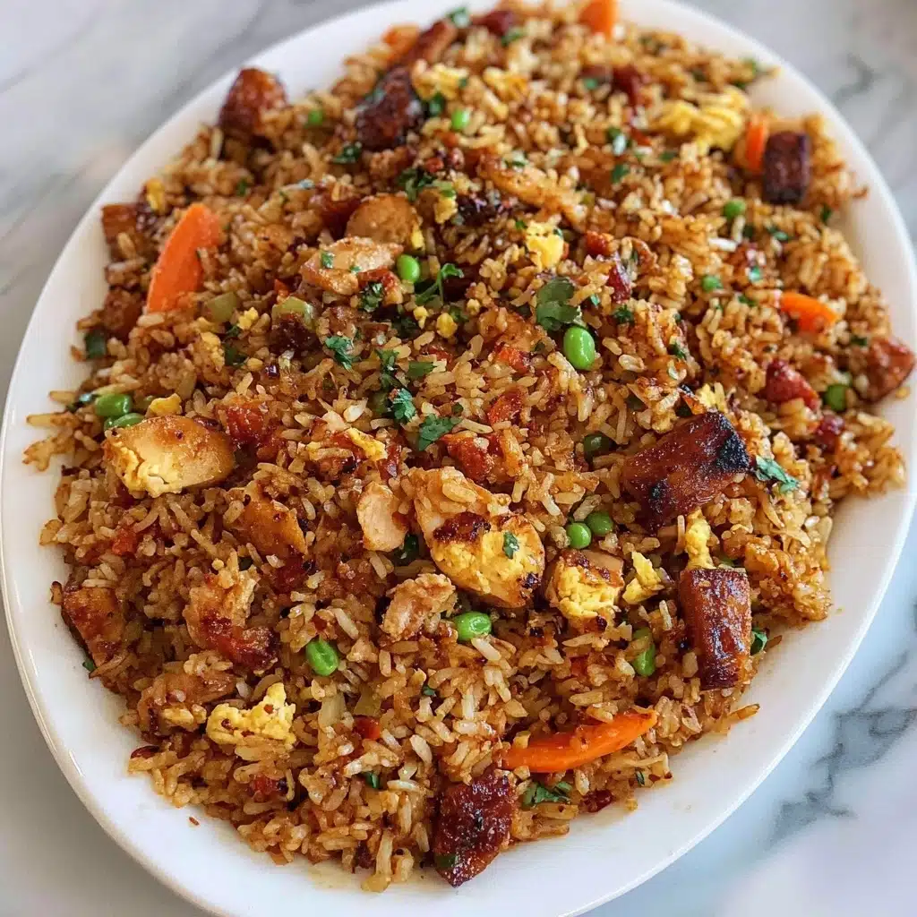 BBQ Chicken Fried Rice Recipe - Recipe Image