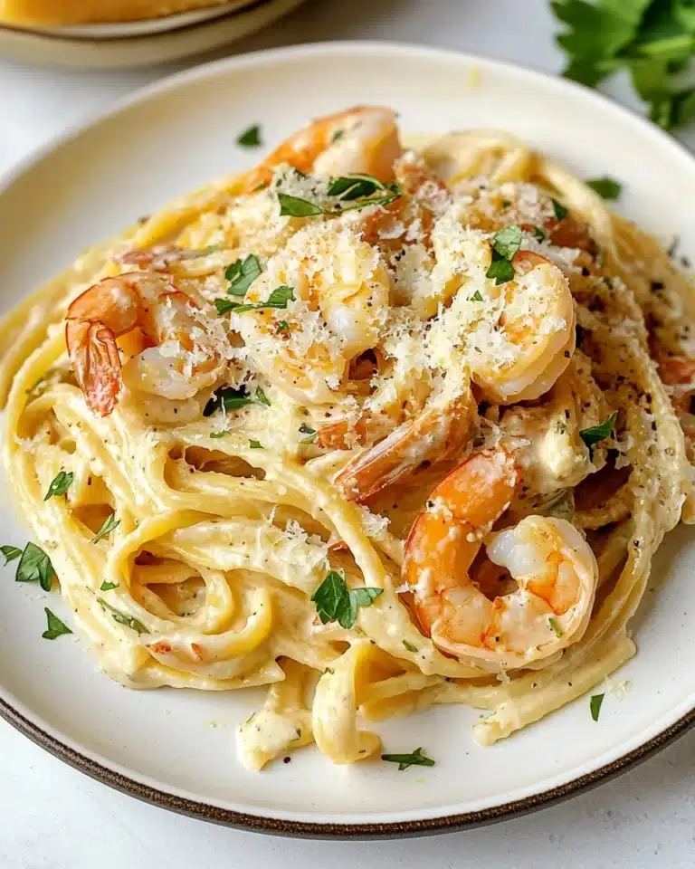 Creamy Garlic Shrimp Pasta Recipe