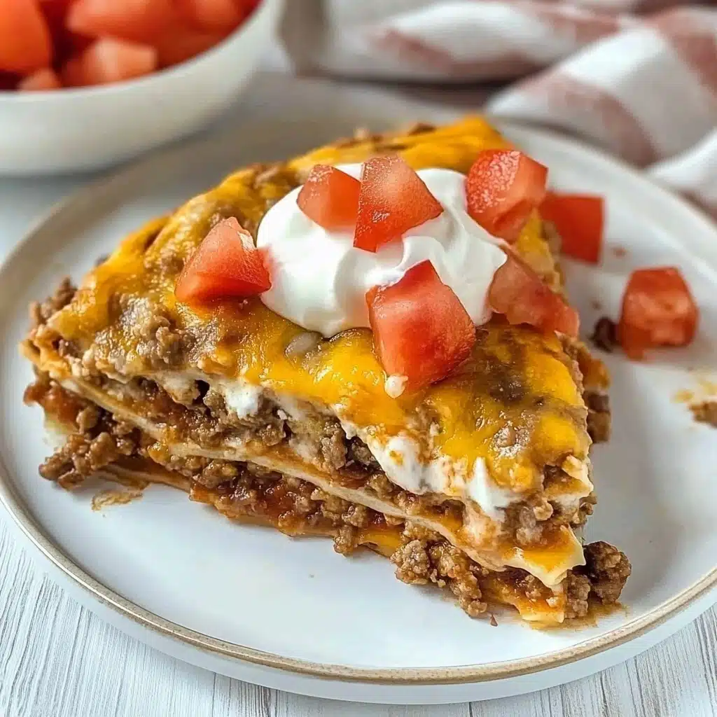 Easy Layered Taco Bake Recipe - Recipe Image