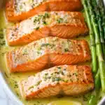Salmon with Garlic Lemon Butter Sauce Recipe