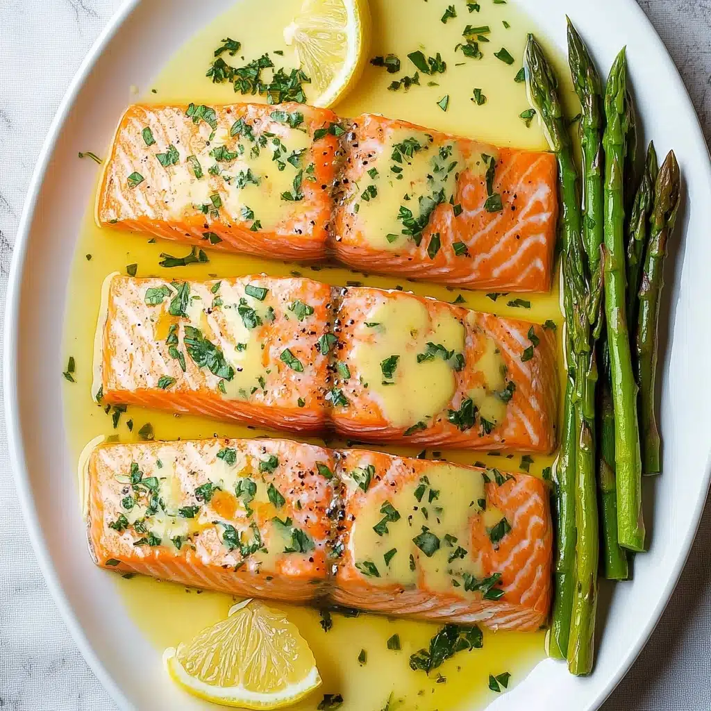 Salmon with Garlic Lemon Butter Sauce Recipe - Recipe Image