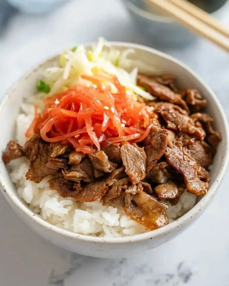 Gyudon Japanese Beef Bowls Recipe