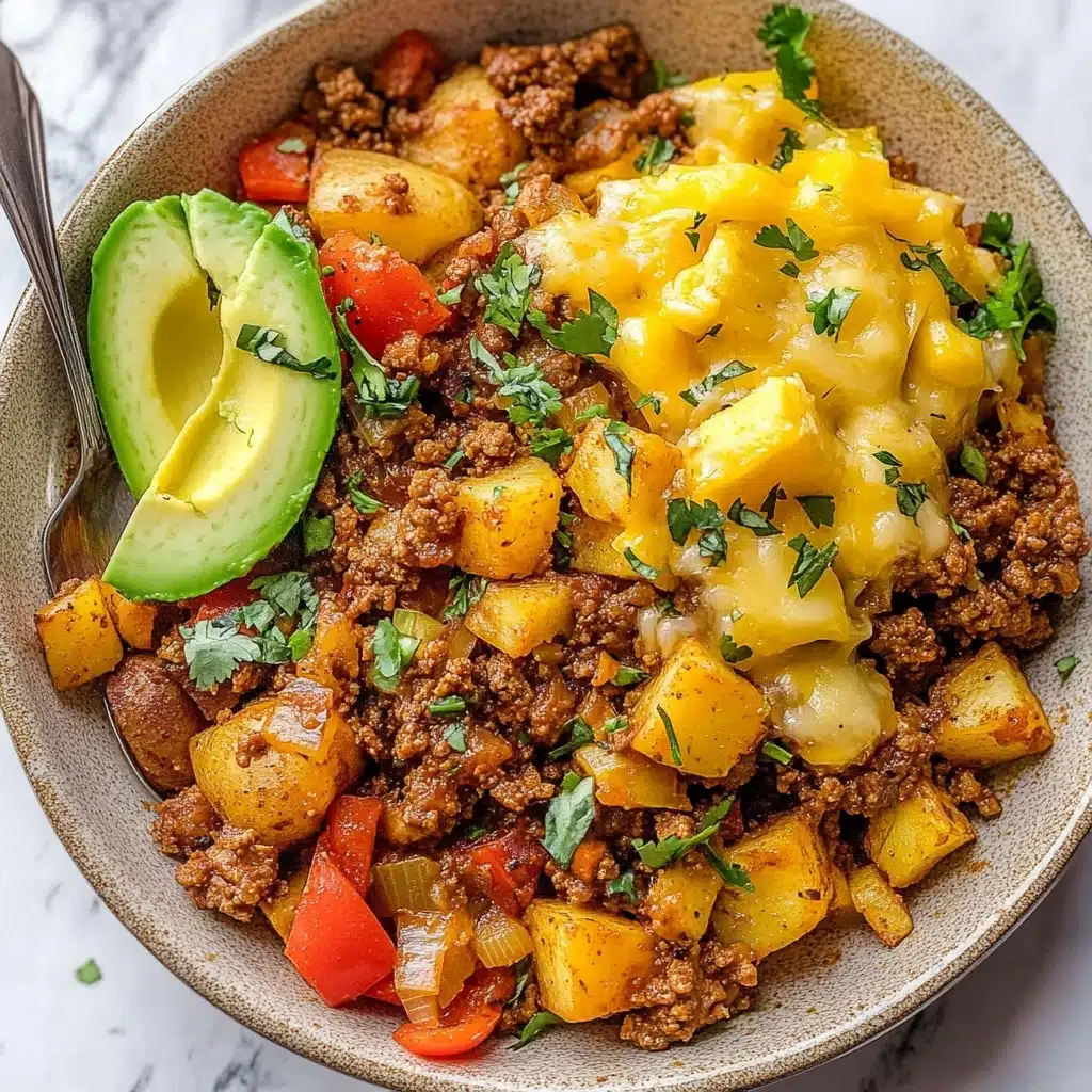 Mexican Ground Beef and Potato Skillet, Mexican ground beef and potato recipe, easy Mexican skillet dinner, quick beef and potato skillet, hearty Mexican beef skillet