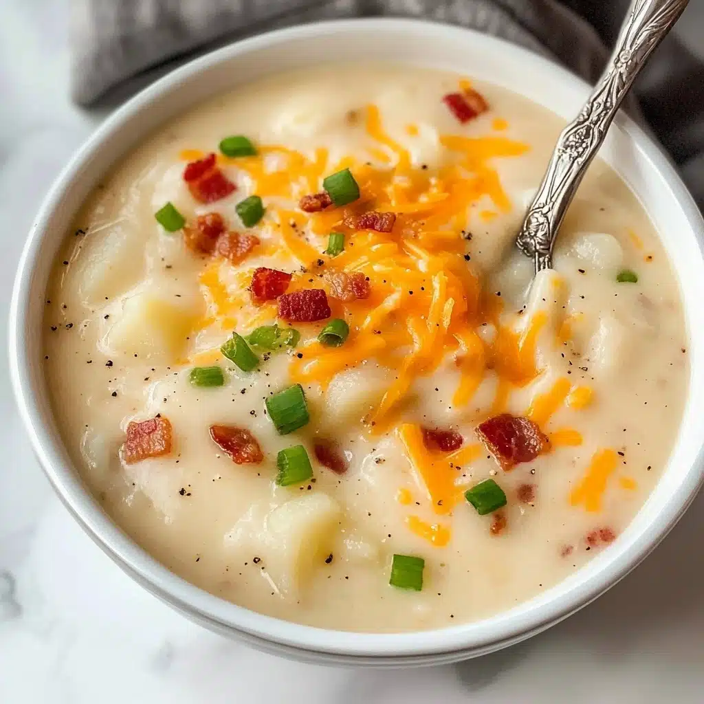 Easy Crock Pot Potato Soup, Crock Pot Potato Soup, Creamy Potato Soup, Slow Cooker Potato Soup, Comforting Potato Soup