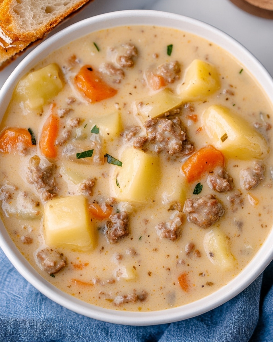 Cheeseburger Soup, Cheeseburger Soup from Taste of Home, hearty cheeseburger soup, creamy cheeseburger soup recipe, easy cheeseburger soup