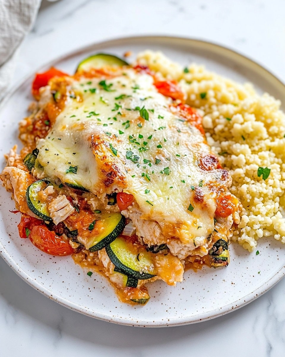 Mediterranean Chicken Zucchini Bake, healthy chicken zucchini casserole, quick weeknight dinner recipes, Mediterranean baked chicken, zucchini and tomato bake