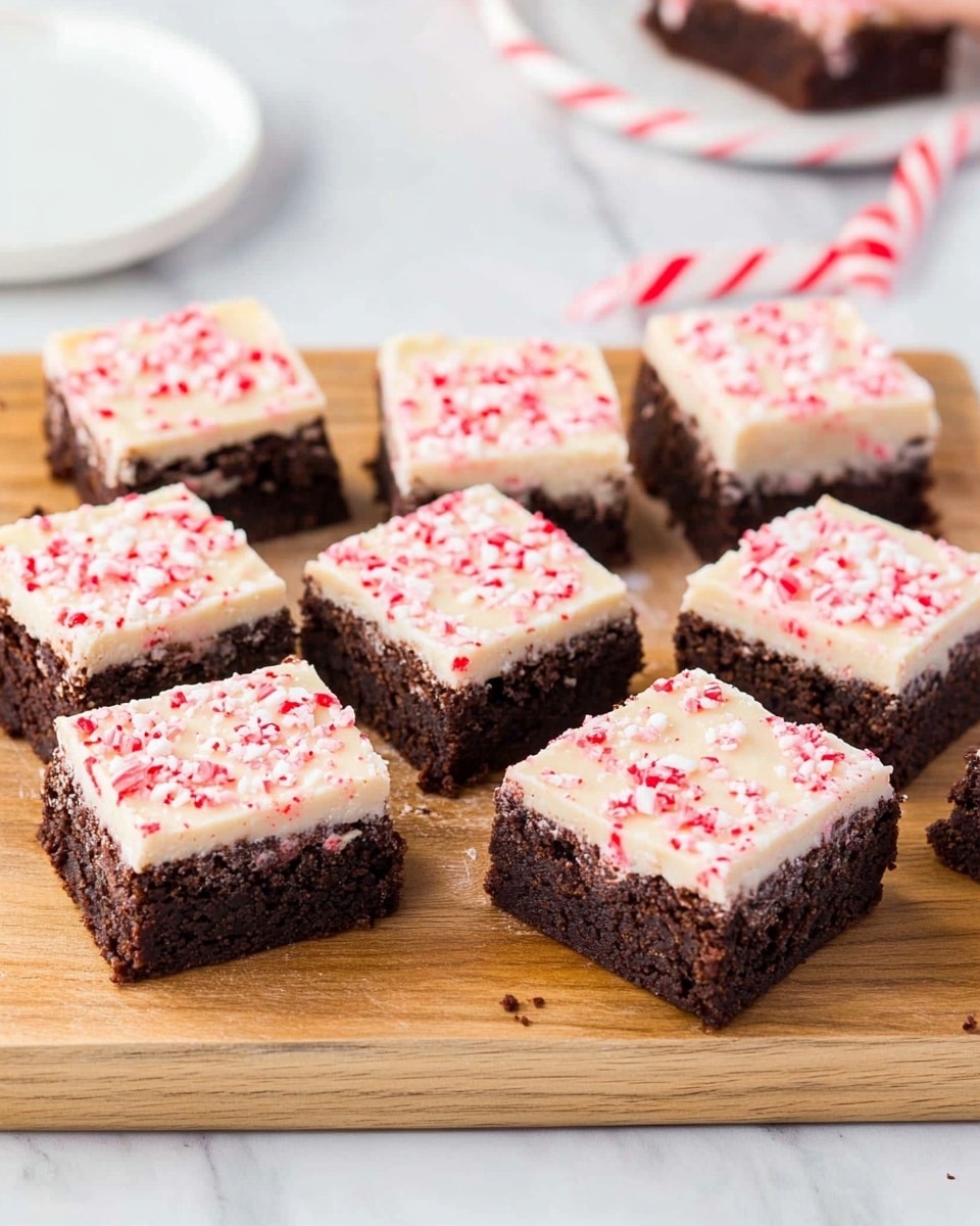 Peppermint Bark Brownies Recipe - Recipe Image