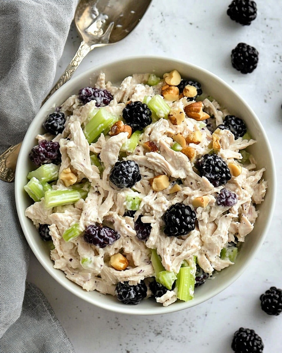 Low Carb Blackberry Cottage Cheese Chicken Salad Recipe - Recipe Image