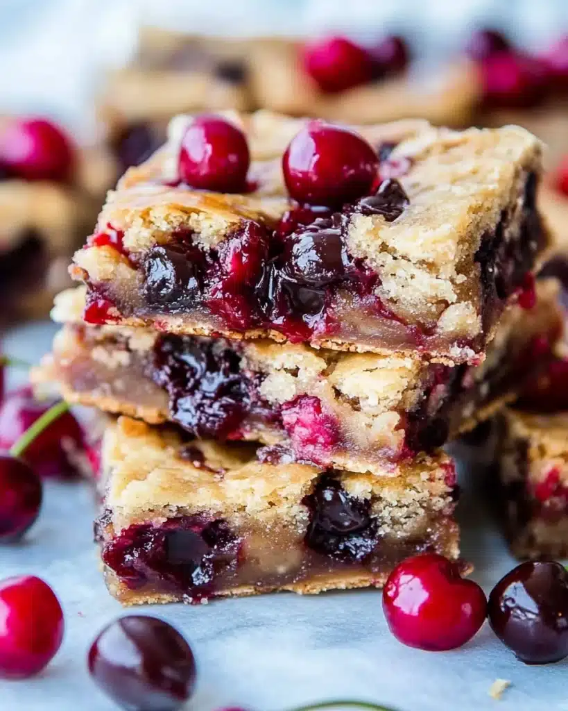 Chocolate Chip Cherry Bars Recipe