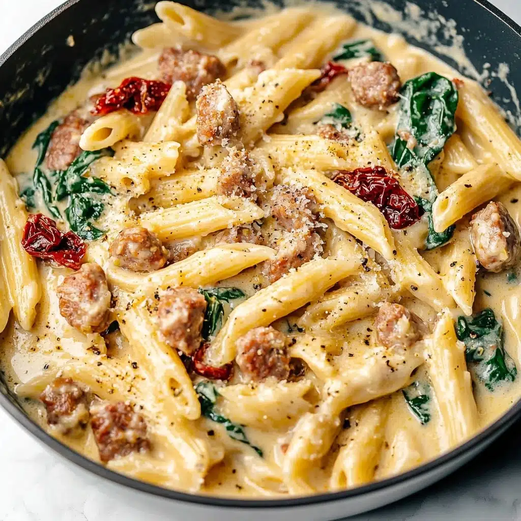 Creamy Tuscan Sausage Pasta Recipe - Recipe Image