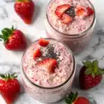 Strawberries and Cream Overnight Oats Recipe