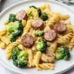 One-Pot Cheesy Smoked Sausage and Broccoli Pasta Recipe