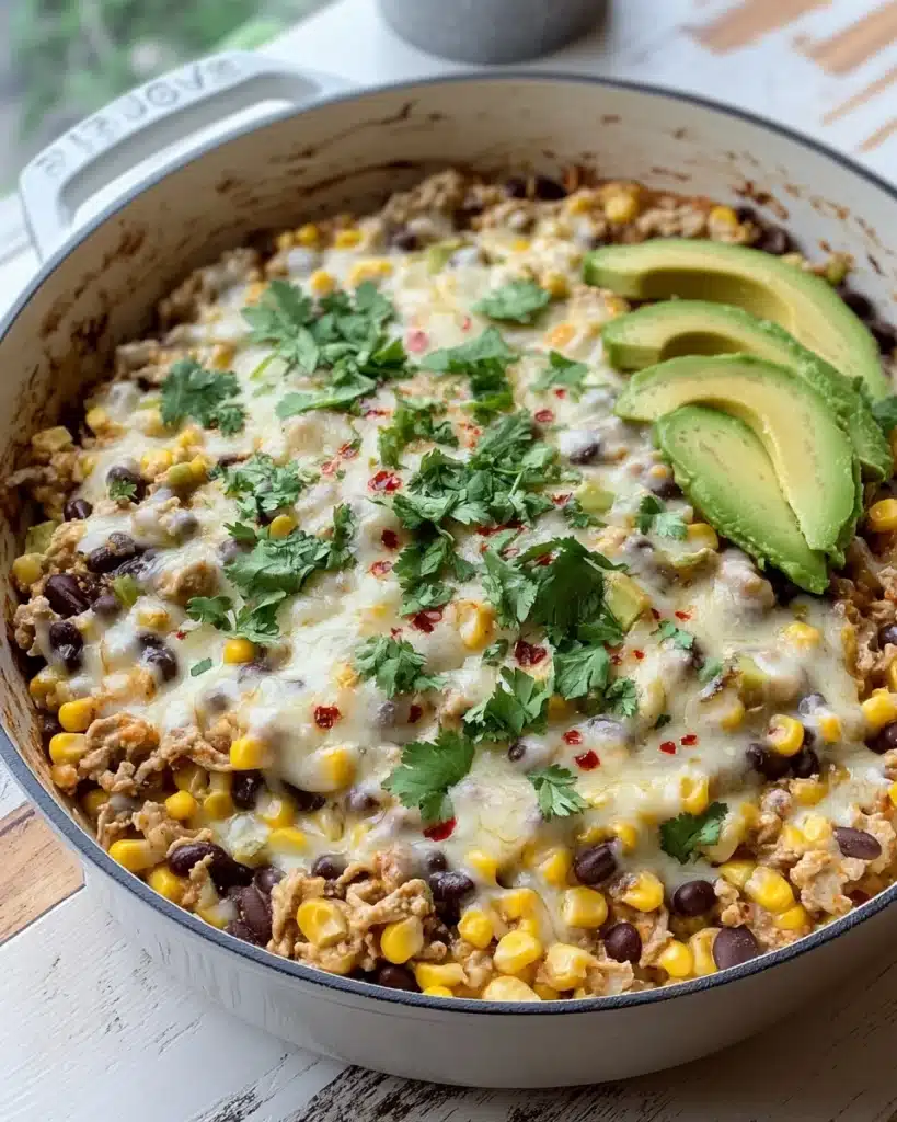 Salsa Verde Chicken & Rice Skillet Recipe
