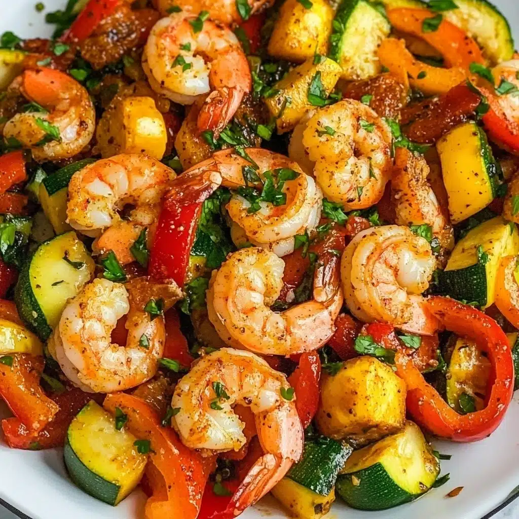 Easy Shrimp Vegetable Skillet Recipe - Recipe Image