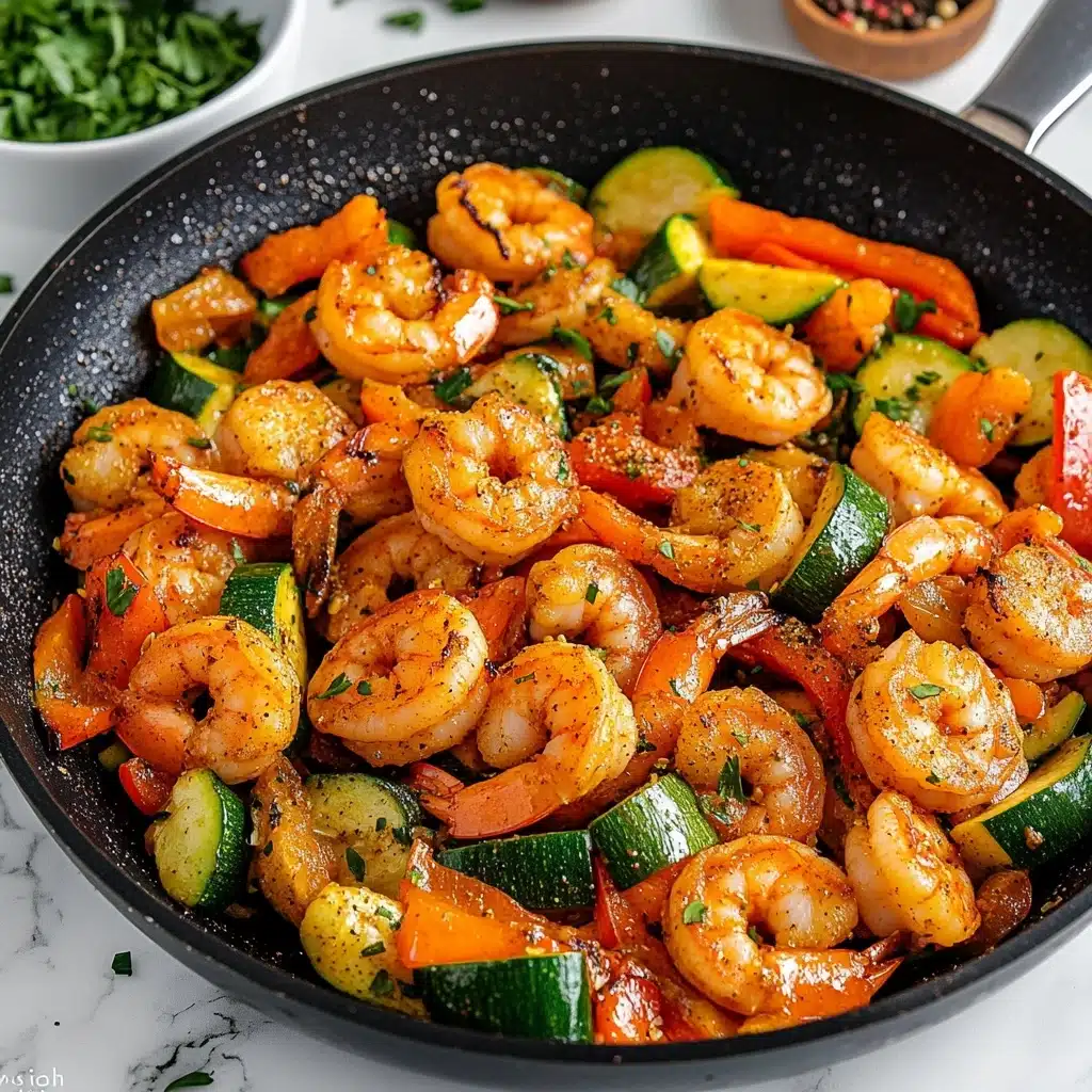 Easy Shrimp Vegetable Skillet Recipe - Recipe Image