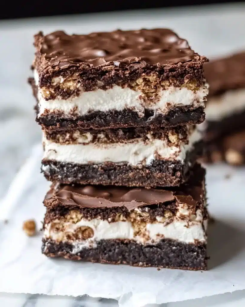 Brownie Marshmallow Crunch Bars Recipe