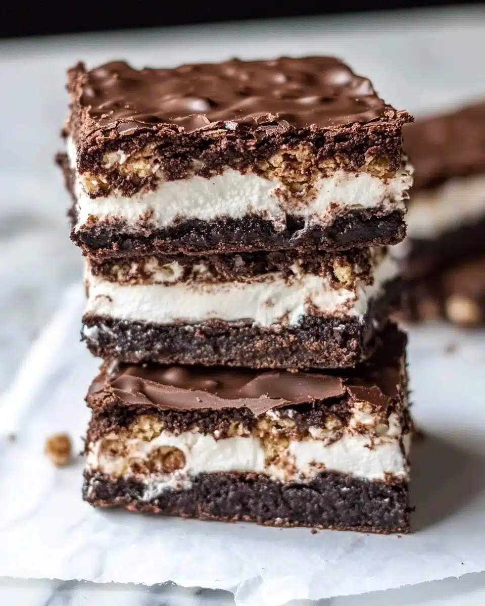 Brownie Marshmallow Crunch Bars Recipe