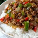 Beef and Pepper Rice Bowls Recipe
