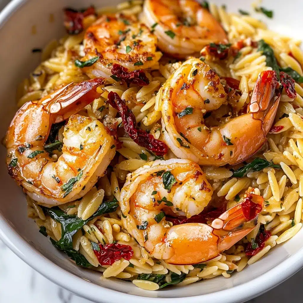 One Pot Marry Me Shrimp and Orzo Pasta Recipe - Recipe Image