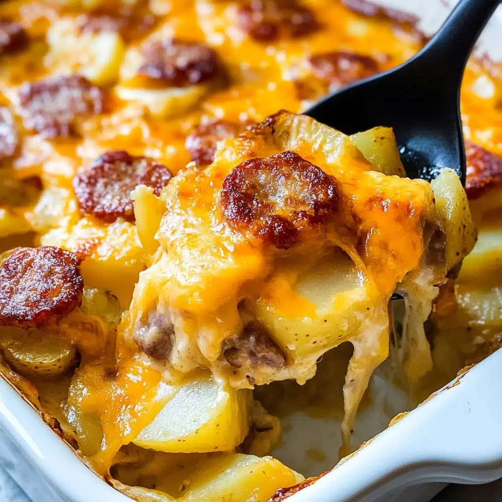 Cheesy Potatoes with Smoked Sausage Recipe - Recipe Image