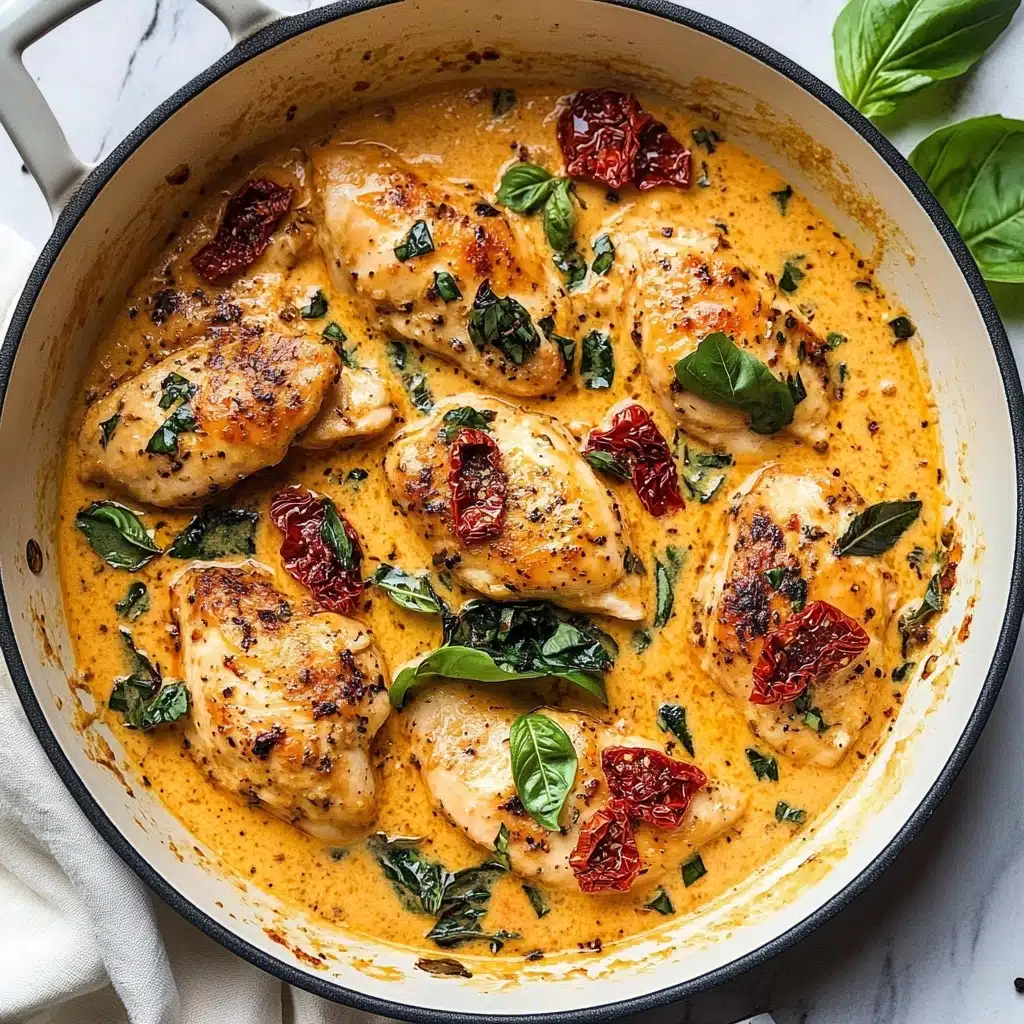 Creamy Chicken with Sun-Dried Tomatoes Recipe - Recipe Image