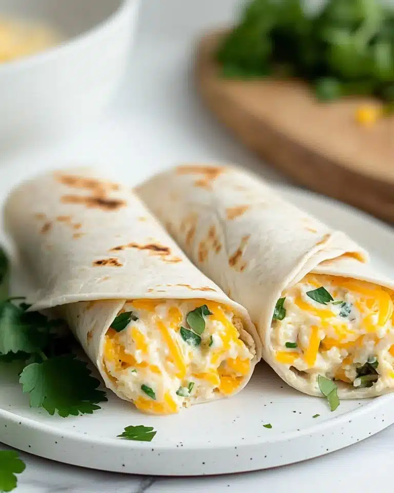 Cheesy Garlic Chicken Wrap Recipe