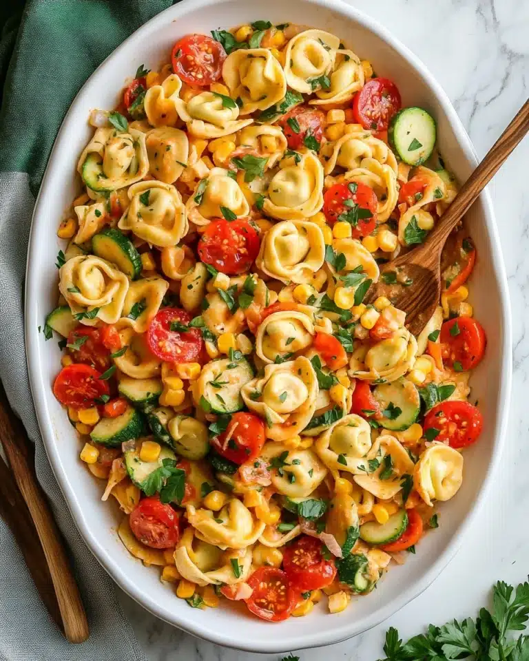 Cheese Tortellini with Summer Veggies Recipe