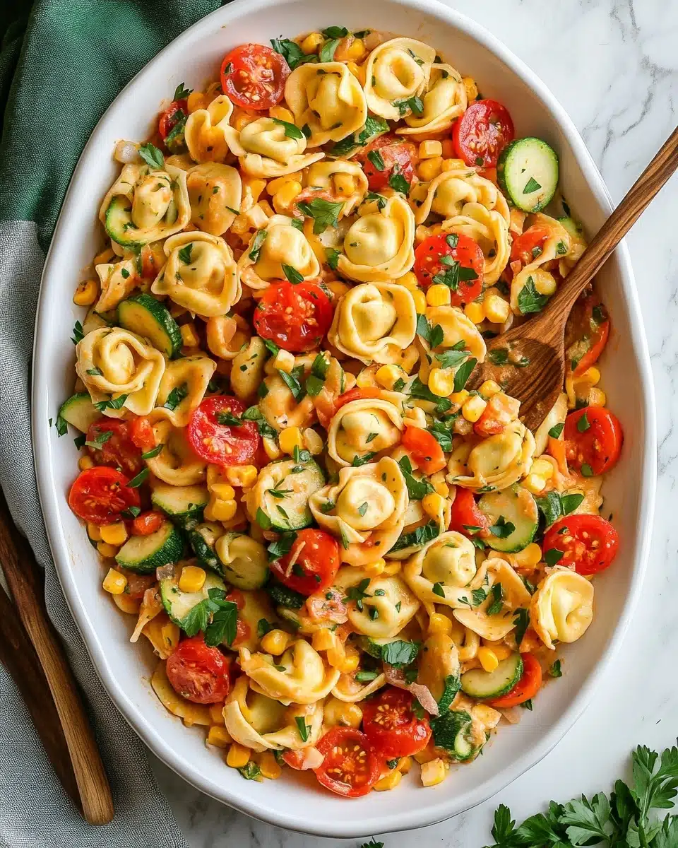Cheese Tortellini with Summer Veggies Recipe