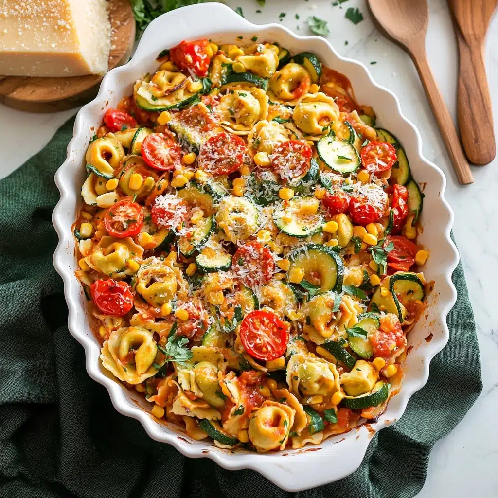Cheese Tortellini with Summer Veggies Recipe - Recipe Image