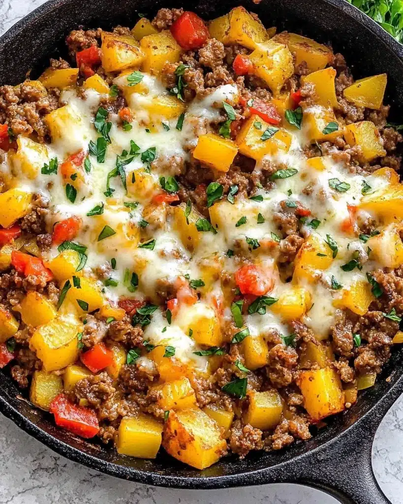Mexican Ground Beef and Potato Skillet Recipe