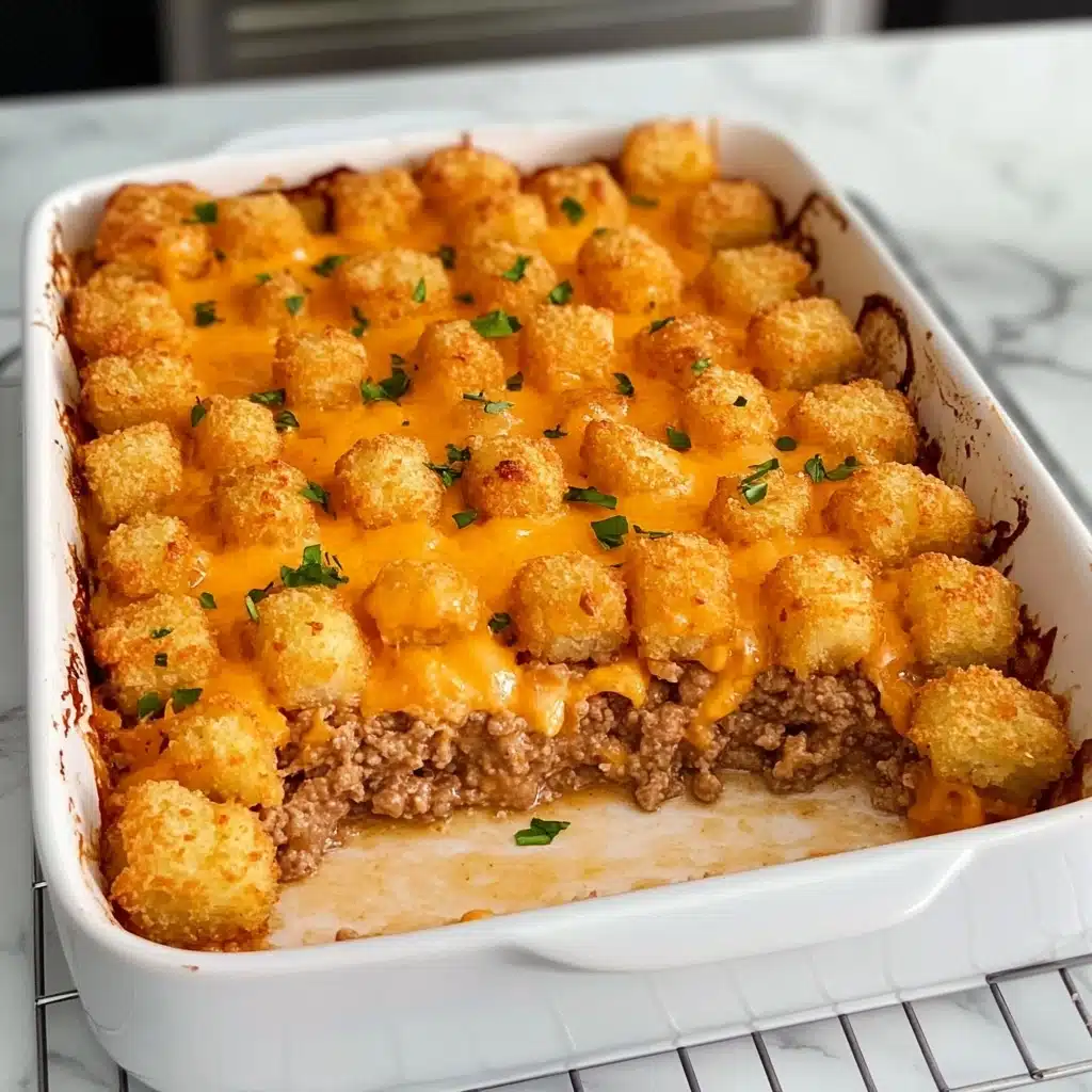 Tater Tot Casserole, easy Tater Tot casserole, comfort food recipes, hearty dinner ideas, crispy Tater Tot casserole