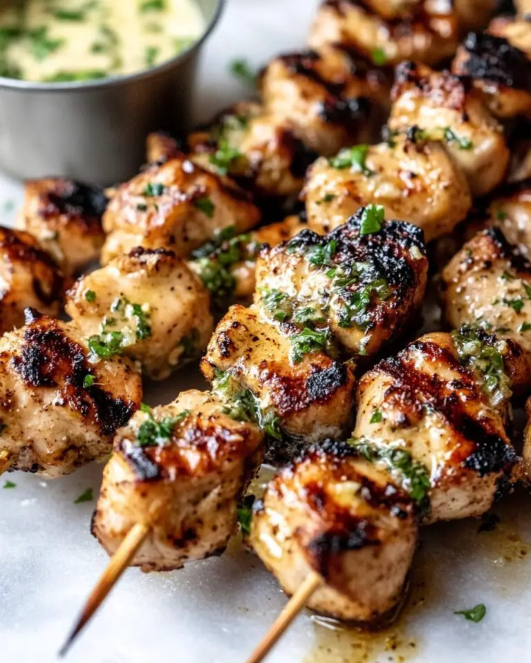Garlic Parmesan Chicken Skewers Recipe