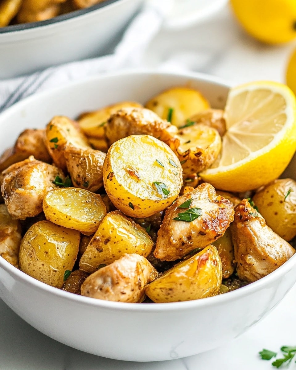 Oregano Lemon Chicken and Potatoes, lemon chicken with oregano, easy lemon chicken recipe, baked chicken and potatoes, flavorful chicken side dishes