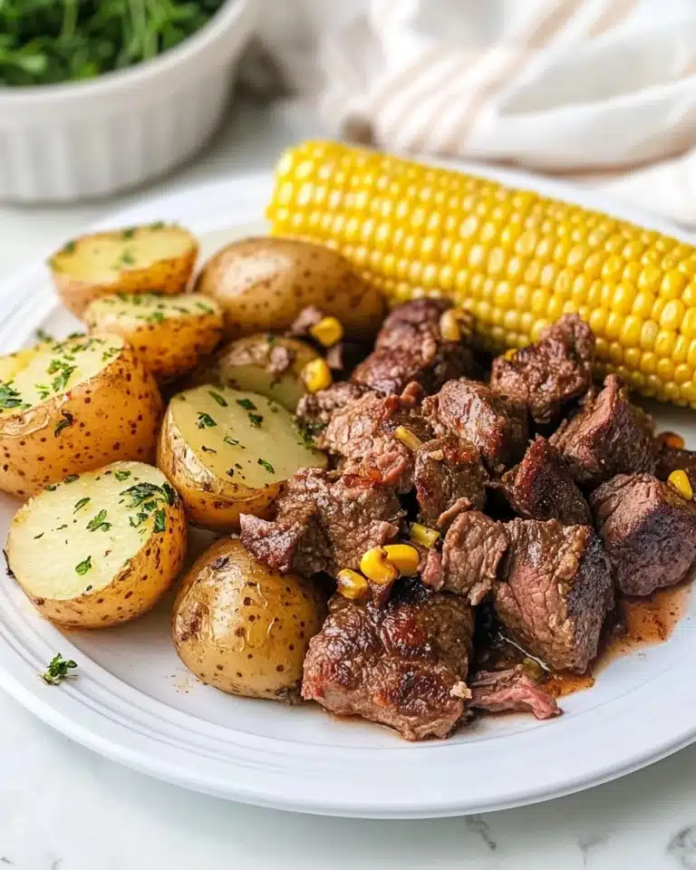 Slow Cooker Steak, Potatoes, and Corn Recipe