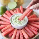 Watermelon Fries with Coconut Lime Dip Recipe