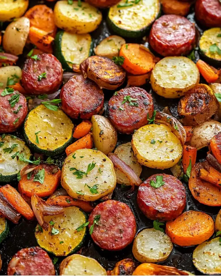 Sheet Pan Kielbasa and Vegetables Recipe