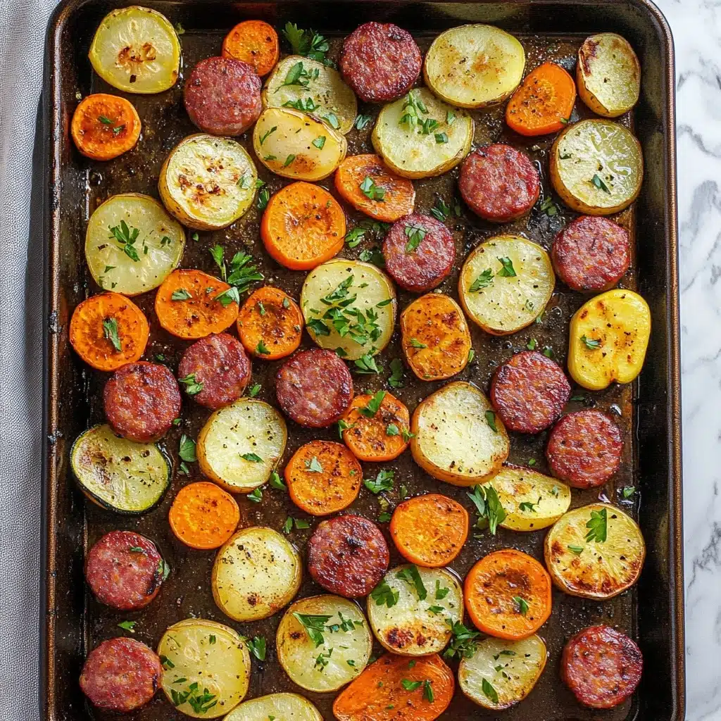 Sheet Pan Kielbasa and Vegetables Recipe - Recipe Image