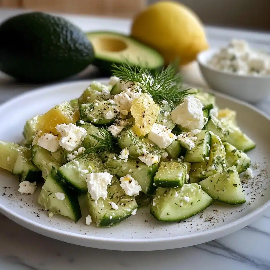 CUCUMBER AVOCADO FETA SALAD Recipe - Recipe Image