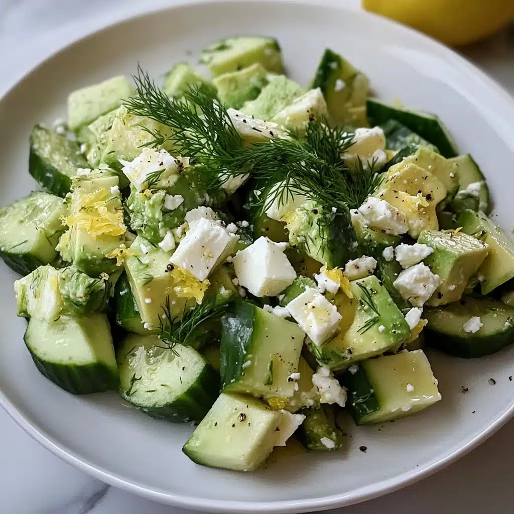 CUCUMBER AVOCADO FETA SALAD Recipe - Recipe Image