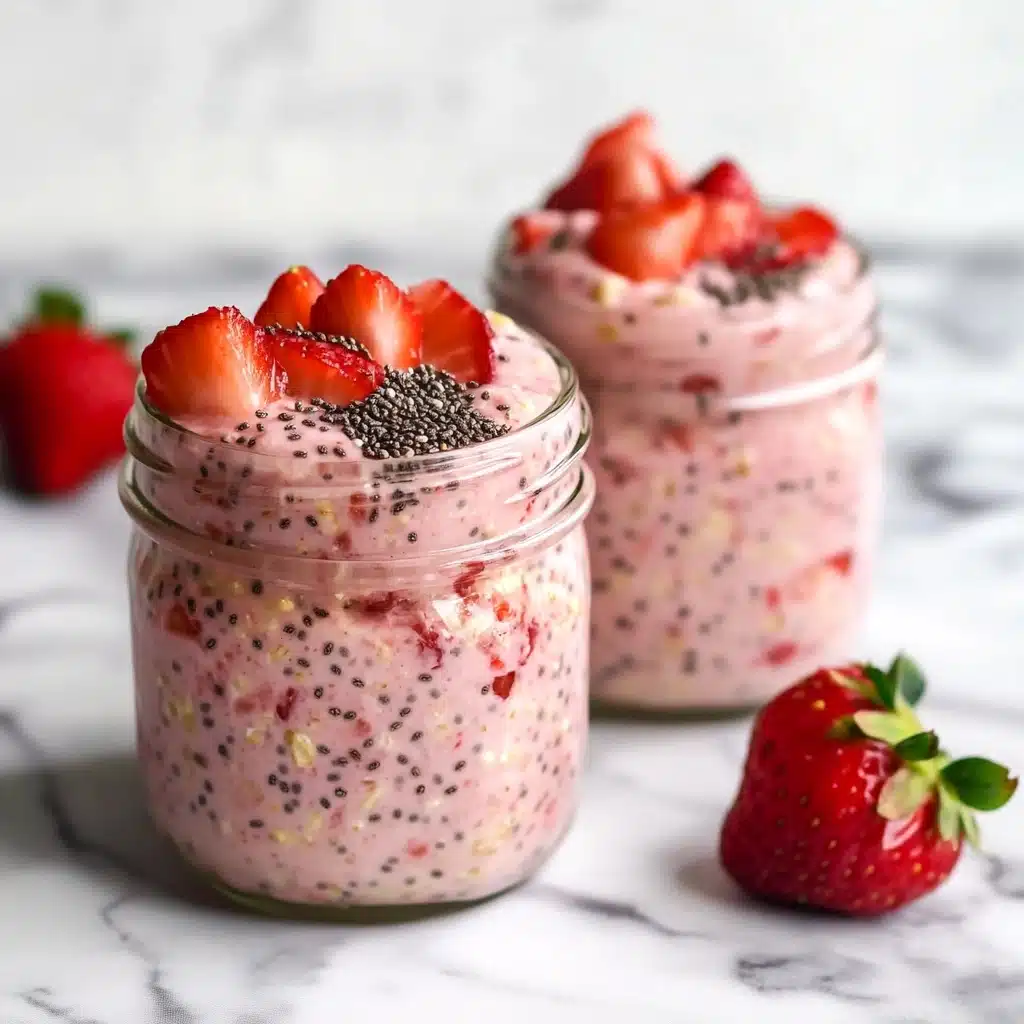 Strawberries and Cream Overnight Oats Recipe - Recipe Image