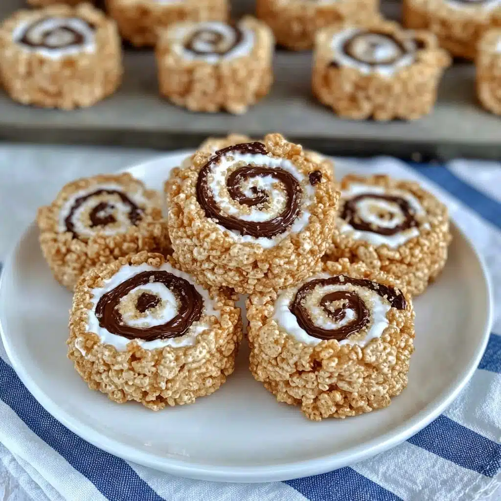 S’mores Rice Krispies Treats Pinwheels Recipe - Recipe Image