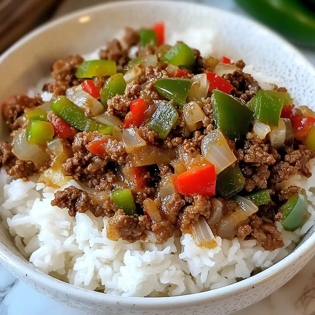 Beef and Pepper Rice Bowls Recipe - Recipe Image
