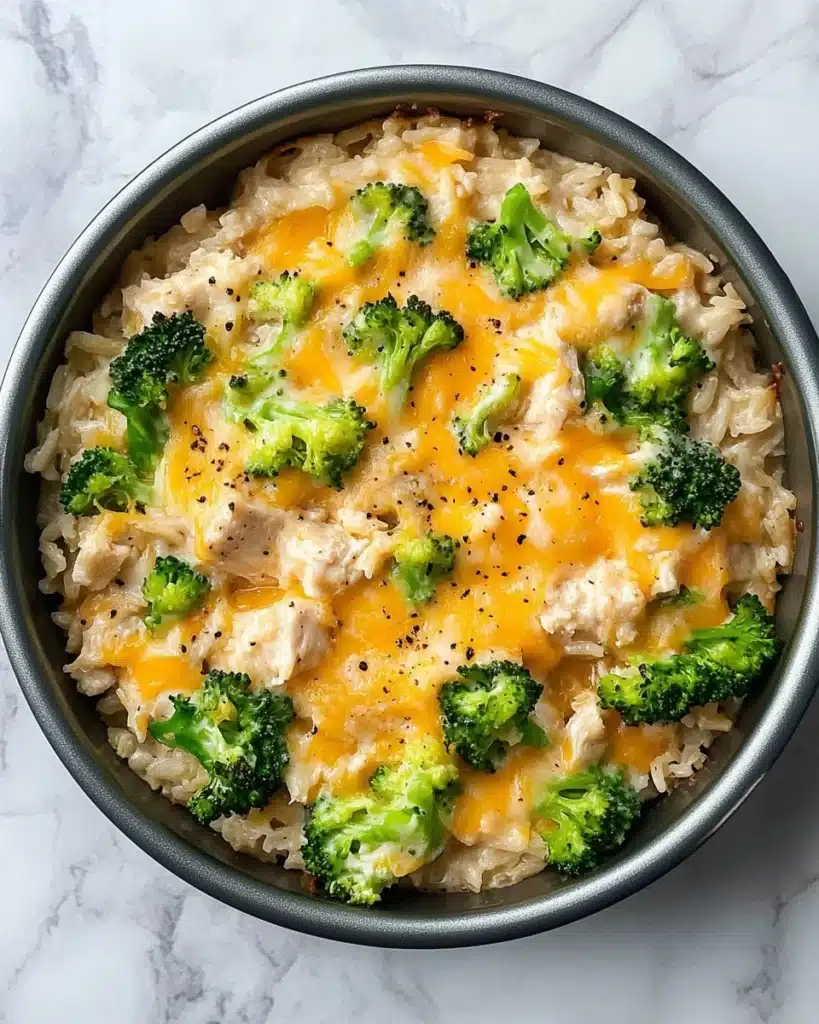 One Pot Chicken Broccoli and Rice Recipe
