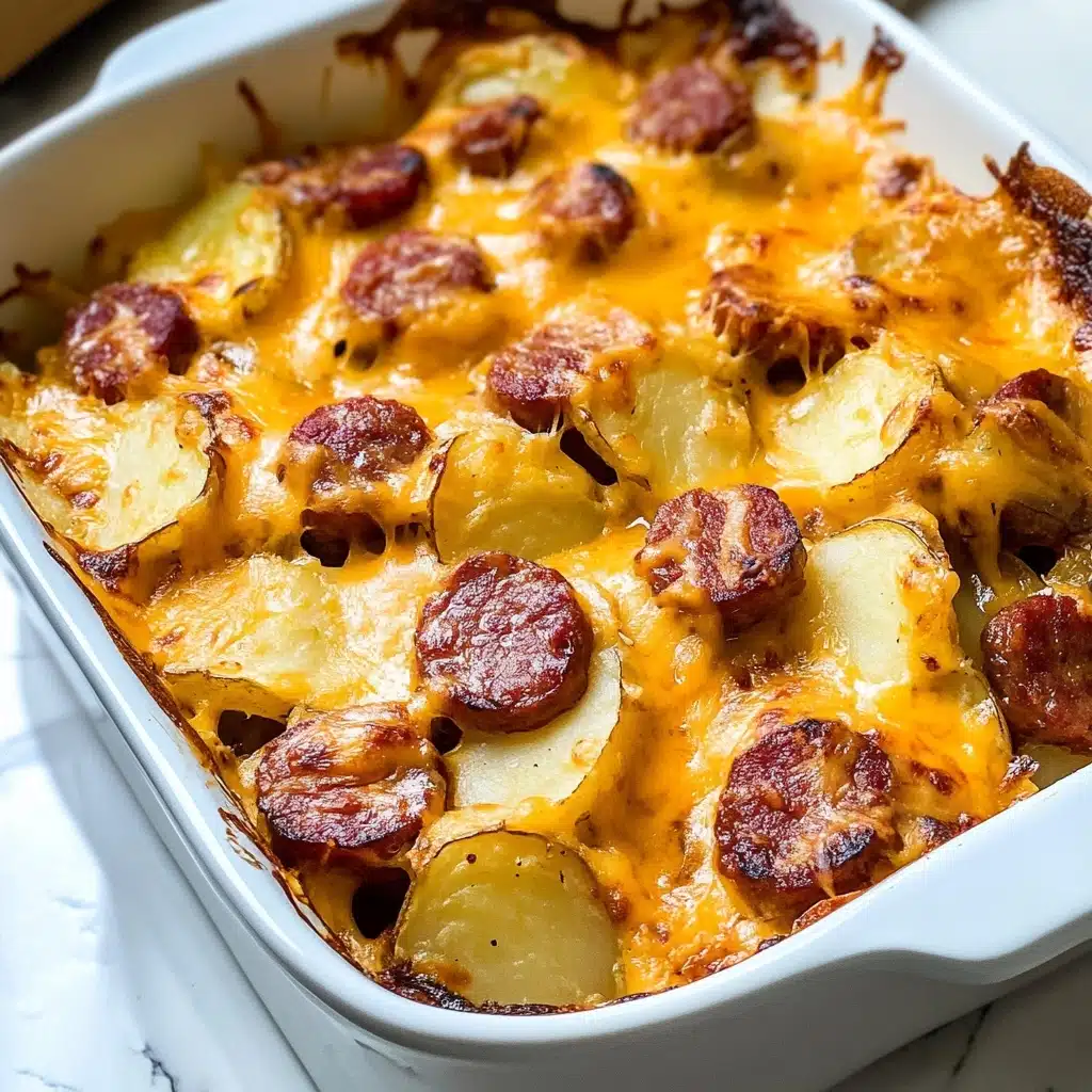 Cheesy Potatoes with Smoked Sausage Recipe - Recipe Image