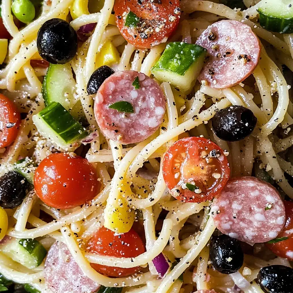 Summer Italian Spaghetti Salad Recipe - Recipe Image