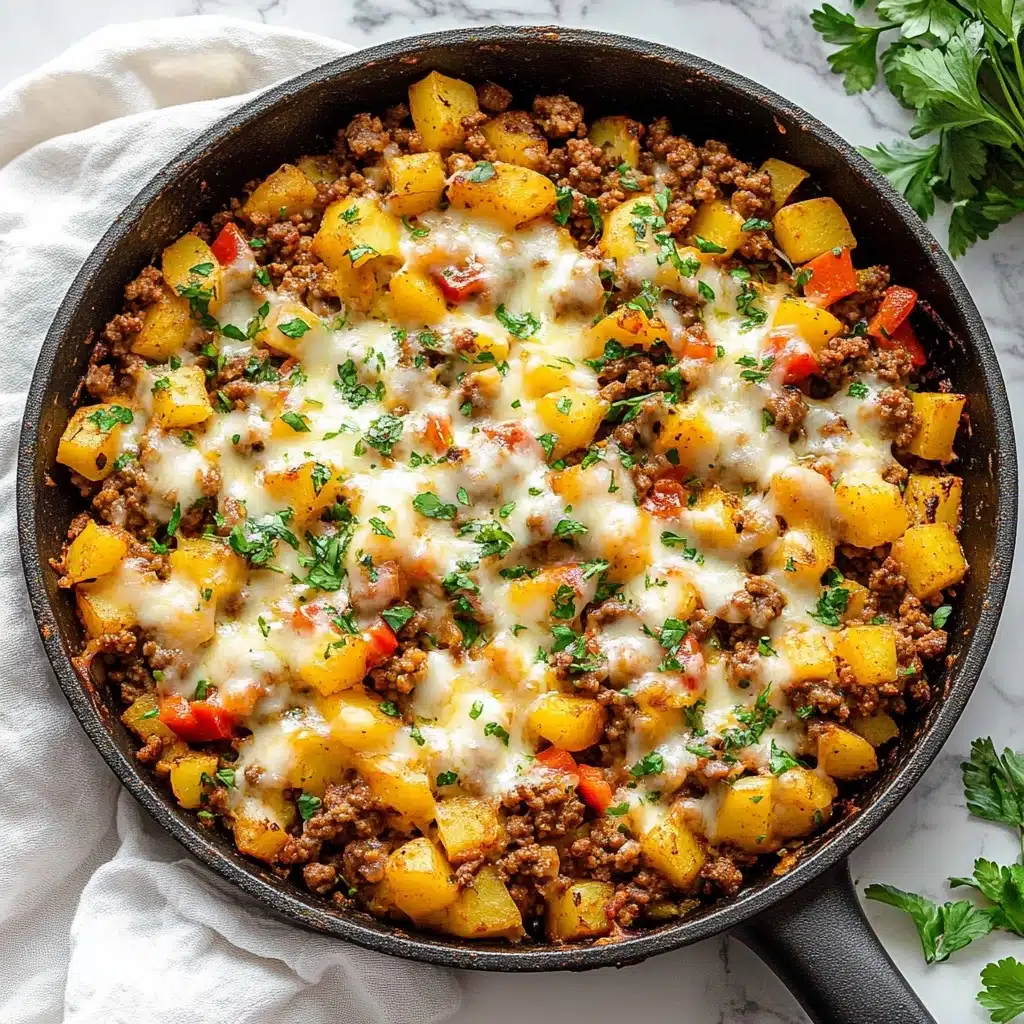 Mexican Ground Beef and Potato Skillet, Mexican ground beef and potato recipe, easy Mexican skillet dinner, quick beef and potato skillet, hearty Mexican beef skillet