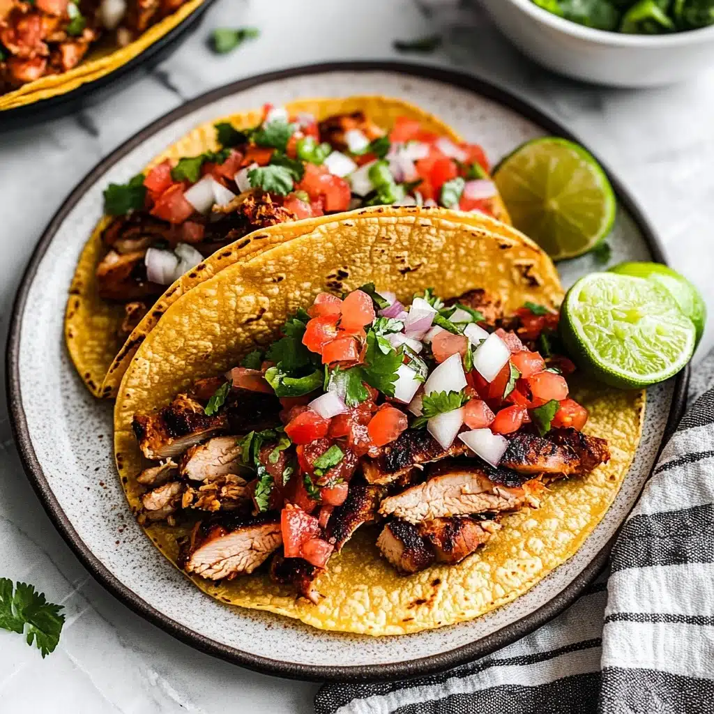 Grilled Chicken Street Tacos, street taco recipe, flavorful chicken tacos, easy Mexican tacos, homemade street tacos