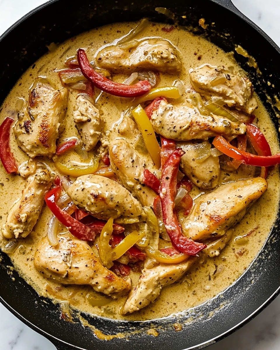Creamy Pepperoncini Chicken, spicy chicken dinner, easy creamy chicken recipe, tangy pepperoncini chicken, weeknight chicken meal